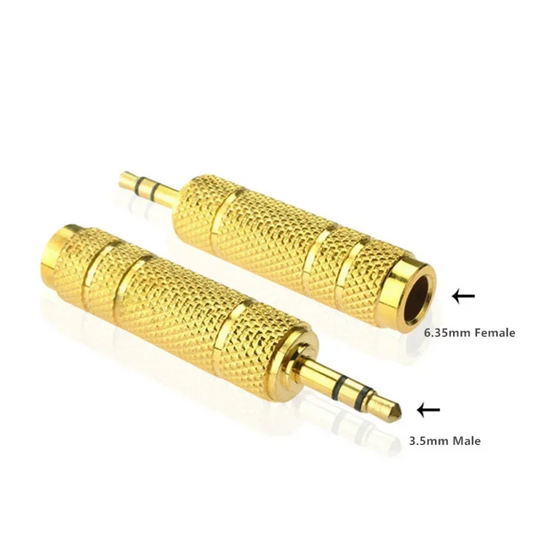 Adaptador macho de 3,5 mm para fêmea de 6,35 mm