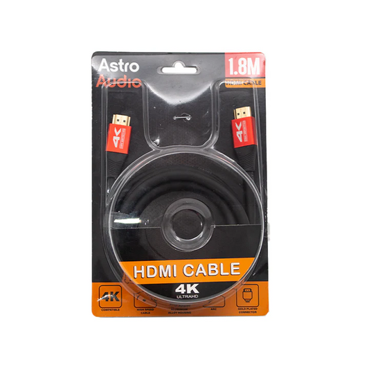 Astro Audio - HDMI 1.8m Male To Male Cable 4K