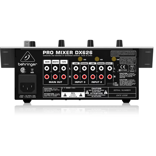 Mesa de som DJ Behringer DX626 de 3 canais