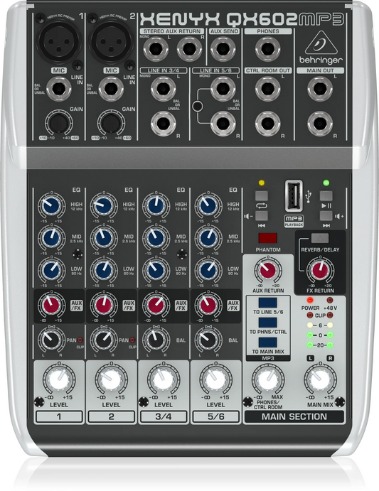 Behringer Xenyx  QX602MP3 6 Channel Mixer