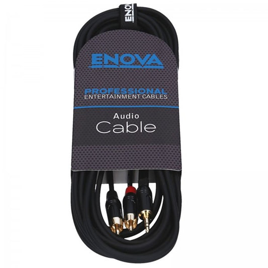1m 3.5mm St Jack 2 RCA Male Adapter Cable