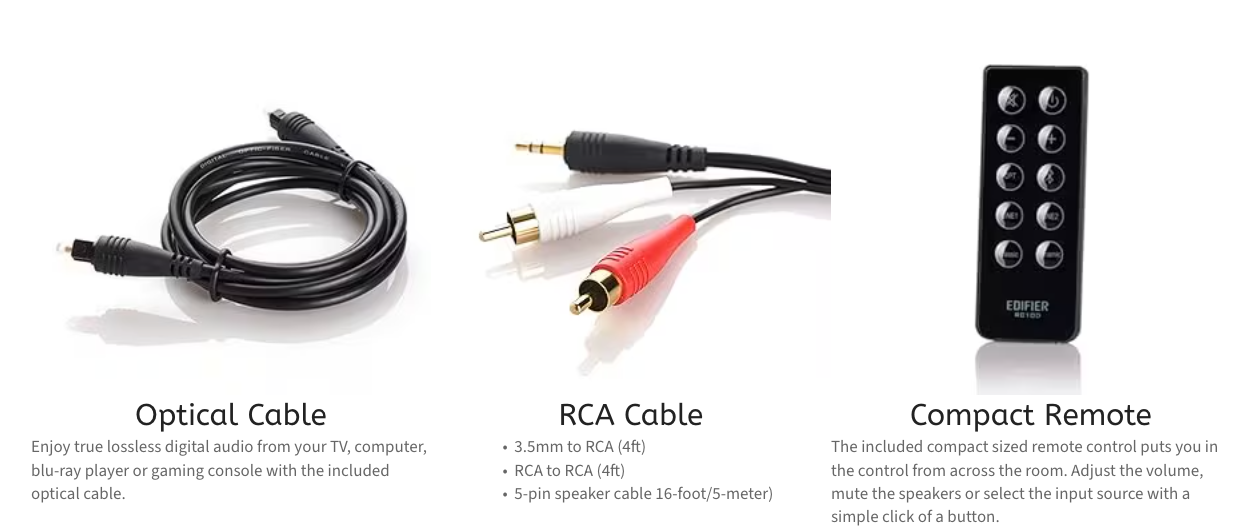 Edifier R2000DB Active Bookshelf / Multimedia Speaker + BT (Pair)