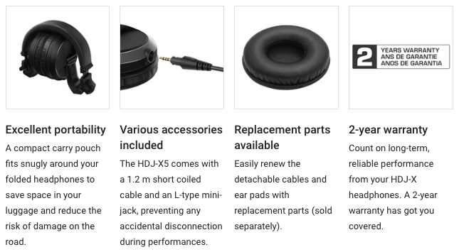 Pioneer HDJ-X5 over ear DJ Headphones