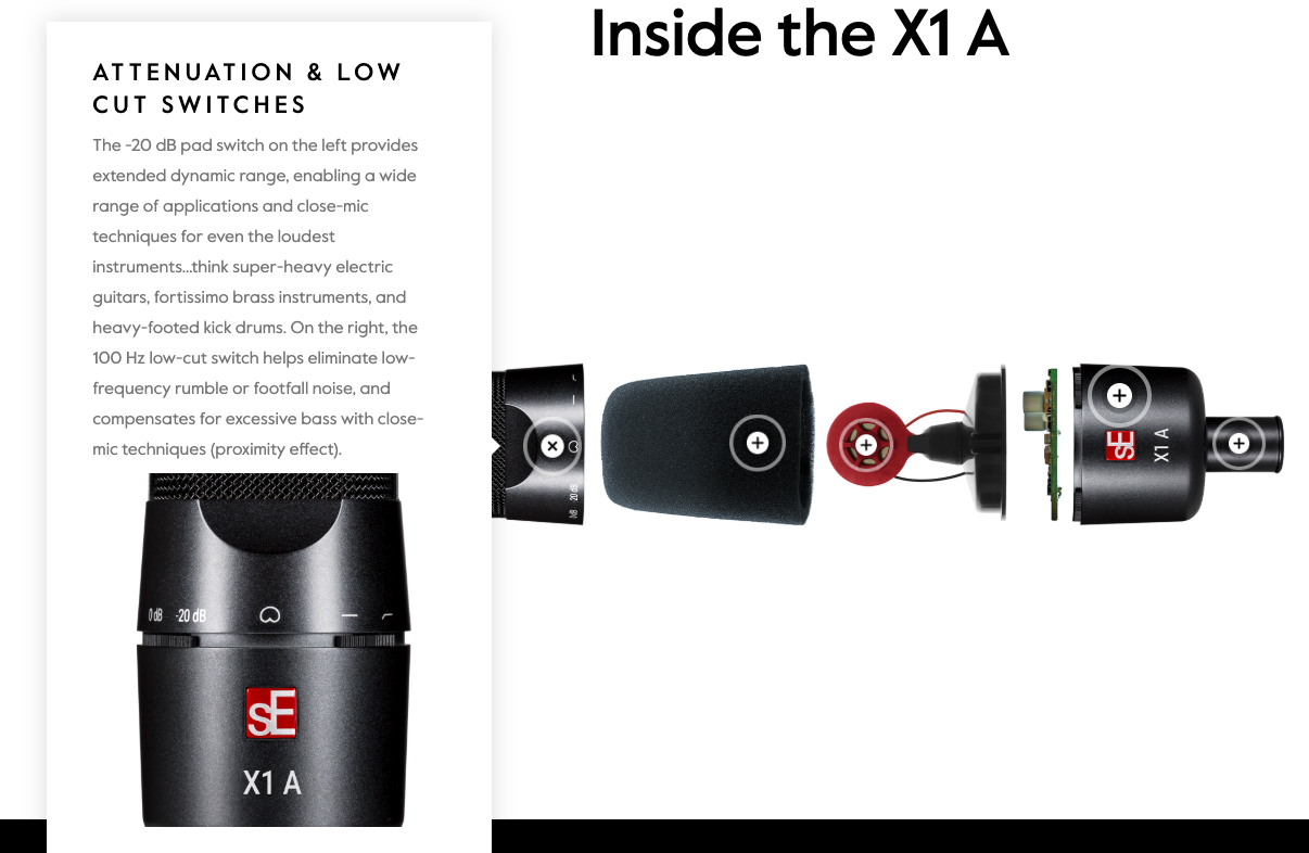 sE Electronics X1A Studio Condenser Microphone
