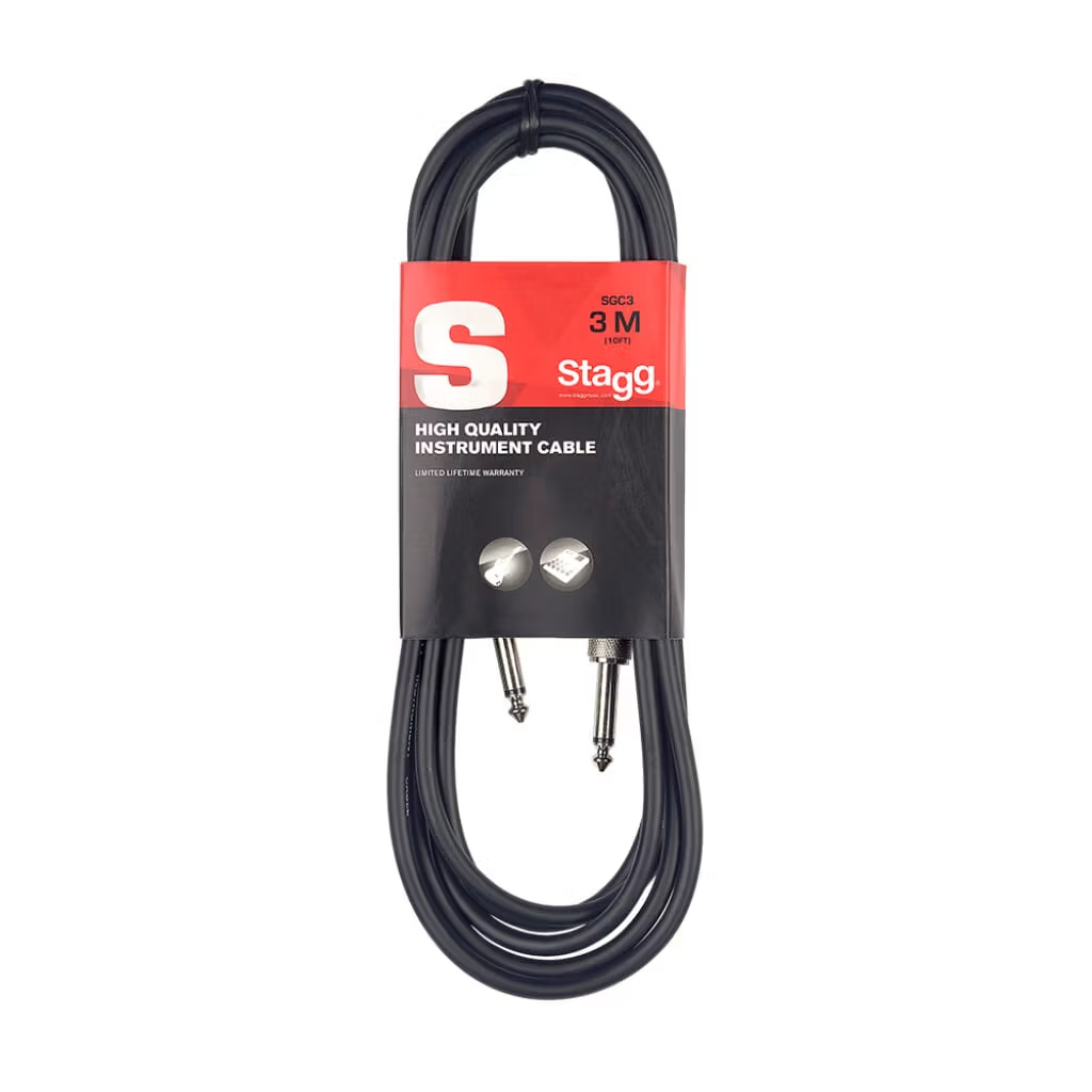 STAGG Standard Instrument Cable - Jack to Jack 3M