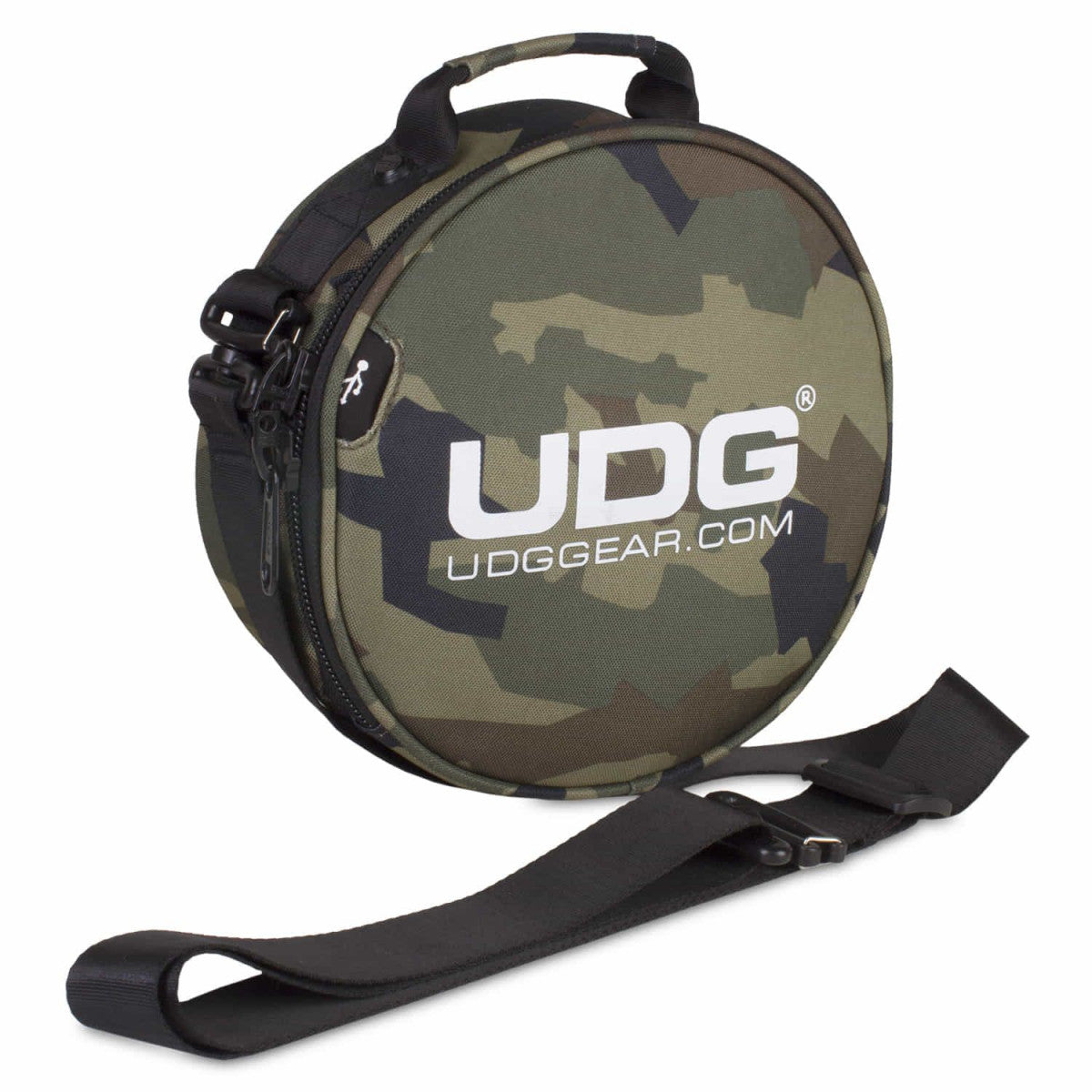 UDG Ultimate - Bolsa para fone de ouvido preta camuflada (laranja por dentro)