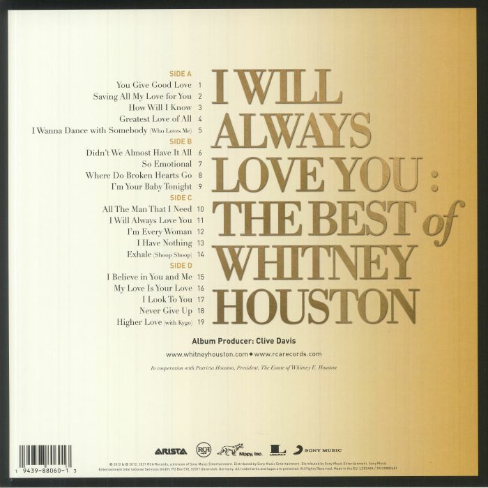 Whitney Houston - Eu sempre amarei você (o melhor de Whitney Houston) 2xLP