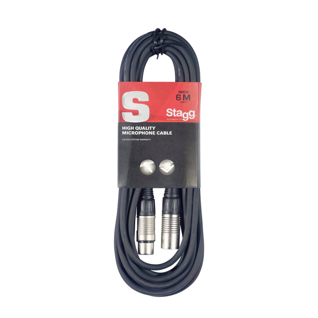 Cabo de microfone Stagg 6m XLR-XLR (m/f)