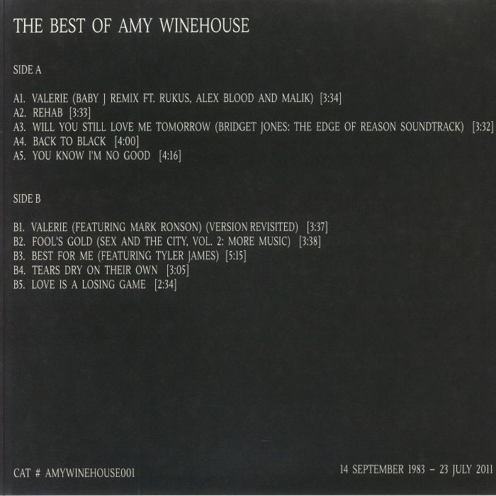 Amy Winehouse - The Best of Amy Winehouse