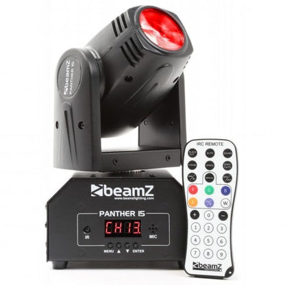 Beamz - Panther 15 LED Beam Moving Head IRC