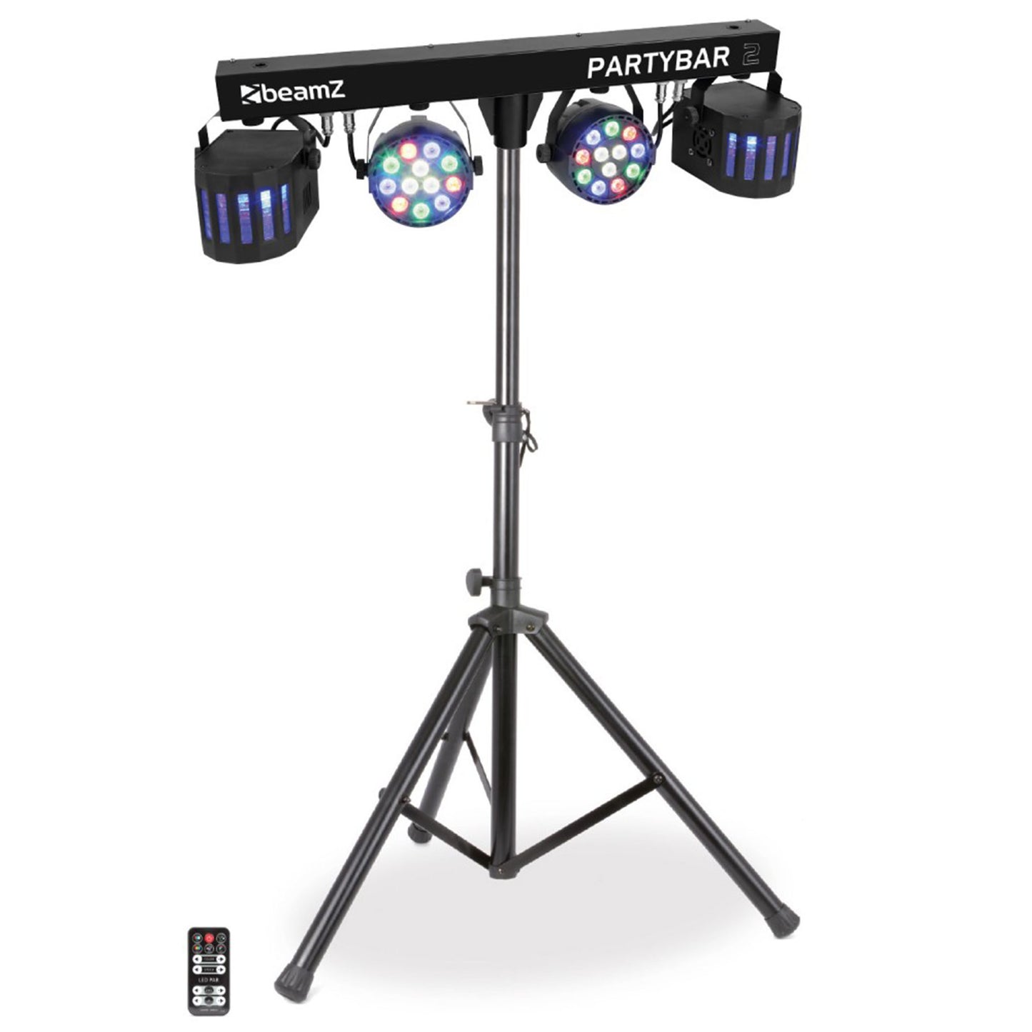Beamz Partybar2 2x LED Par 2x Derby