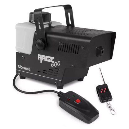 Beamz Rage600 Smoke Machine 600W Wireless Remote