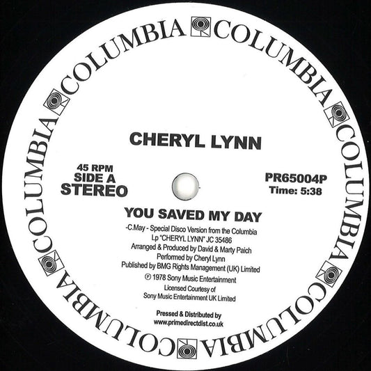 Cheryl Lynn - You Saved My Day / Got To Be Real