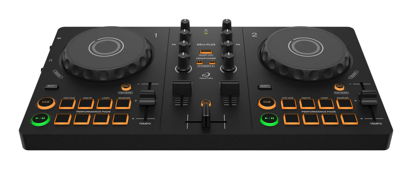 AlphaTheta DDJ-FLX2 Compact 2 Channel DJ Controller