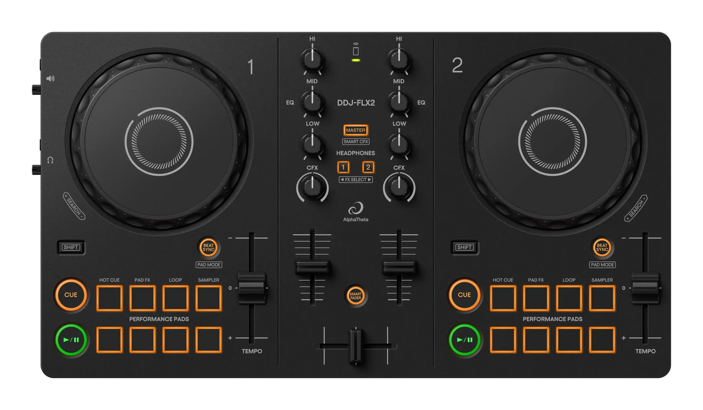 AlphaTheta DDJ-FLX2 Compact 2 Channel DJ Controller