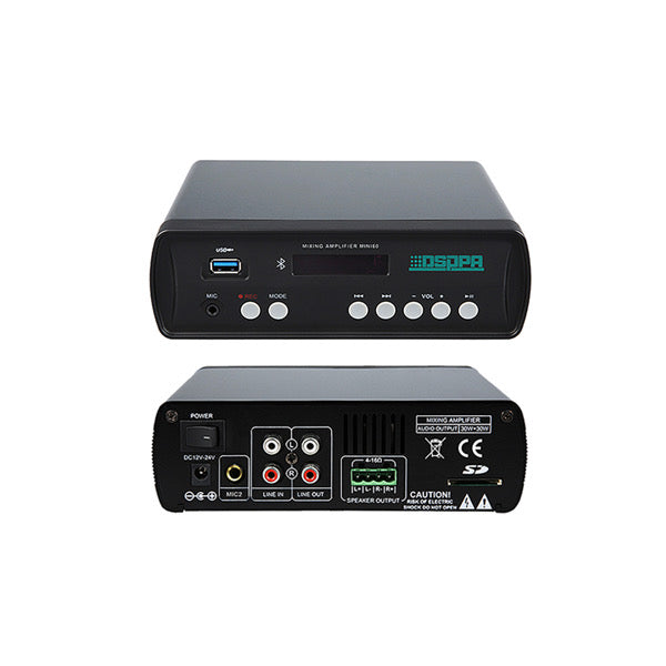 DSPP-Mini 60 Digital Amplifier With Usb And Bluetooth 2X30W