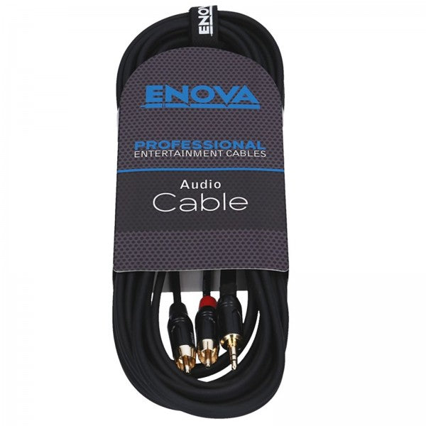 ENOVA 3.5mm Mini Jack 2 RCA Male Adapter Cable