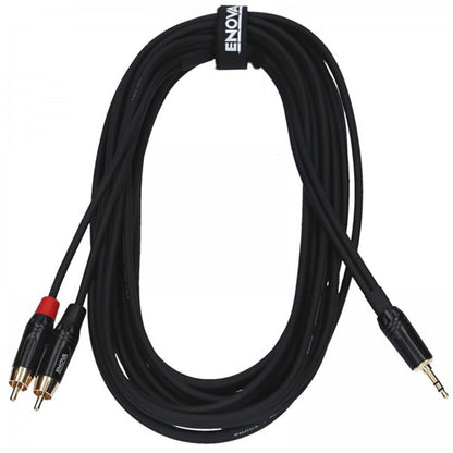 ENOVA 3.5mm Mini Jack 2 RCA Male Adapter Cable