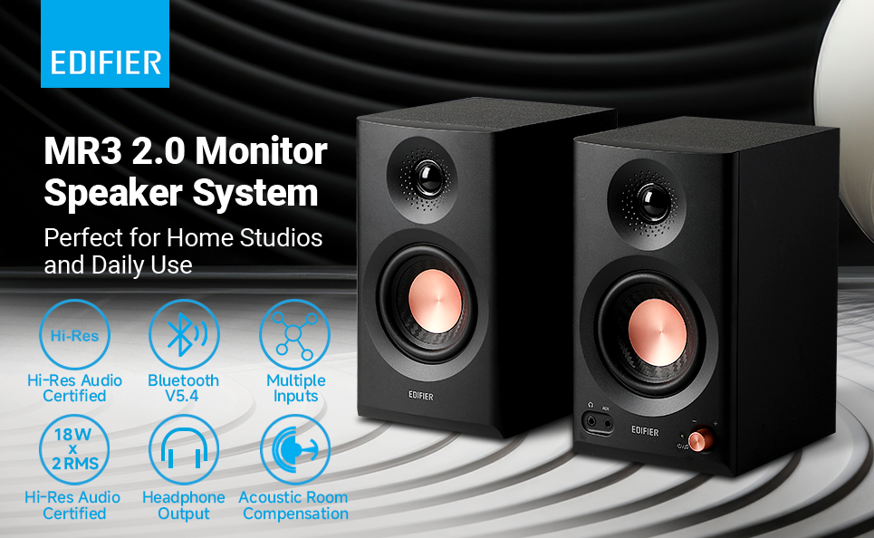 Edifier MR3 Studio Monitor/Multimedia Speakers with BT (Pair)