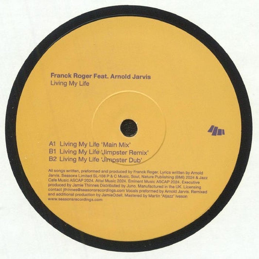 Franck Roger feat Arnold Jarvis - Living My Life (inc Jimpster mixes)