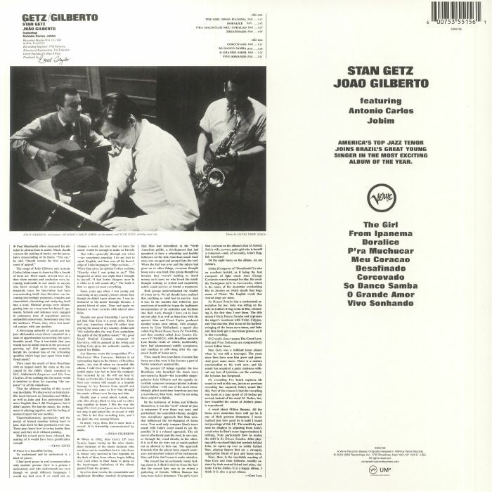 Stan Getz / Joao Giberto feat Antonio Carlos Jobin - Getz/Gilberto