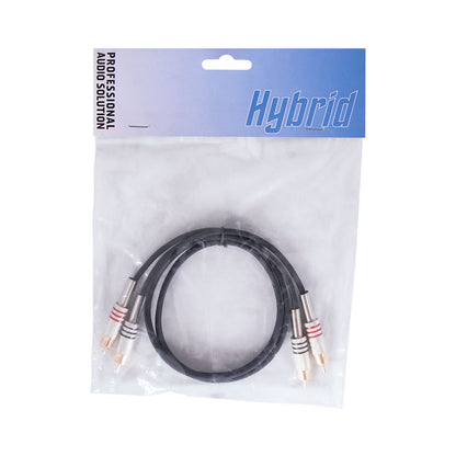 Hybrid Dual RCA - Dual RCA 0,8 m, vergoldet