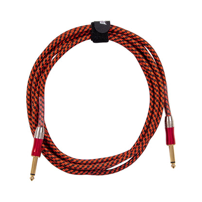 Hybrid Red J-J 3M Woven Instrument Cable [Red]