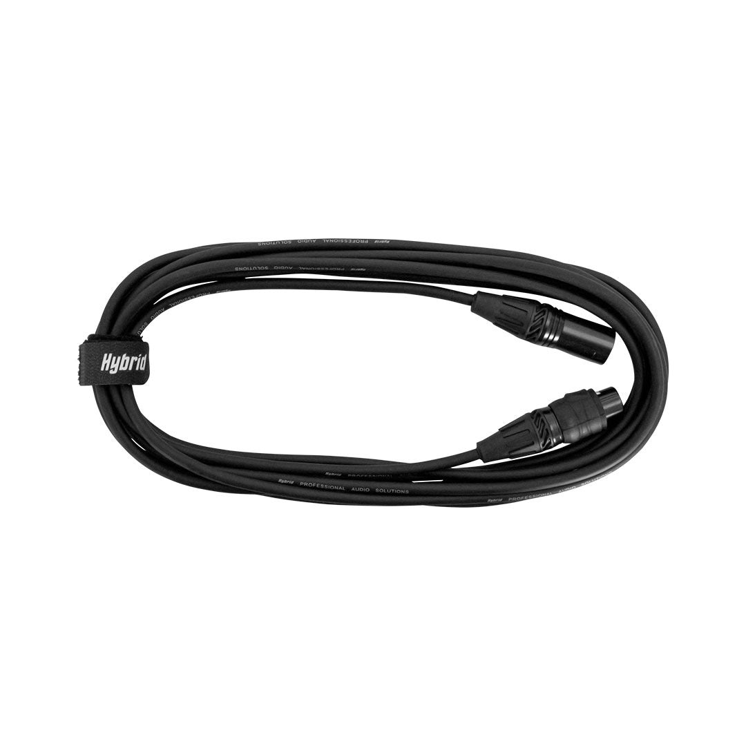 Hybrid-Audiokabel XLR(M) – XLR(F), 5 m, mit wasserdichtem Stecker