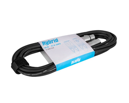 Cabo híbrido XLR-XLR DMX de 5 m (3 pinos)