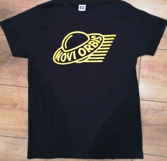 T-shirt - Black with Yellow print