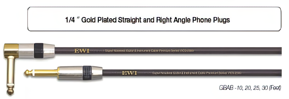 EWI Premium Jack-Angle Jack Inst. Cable 6m