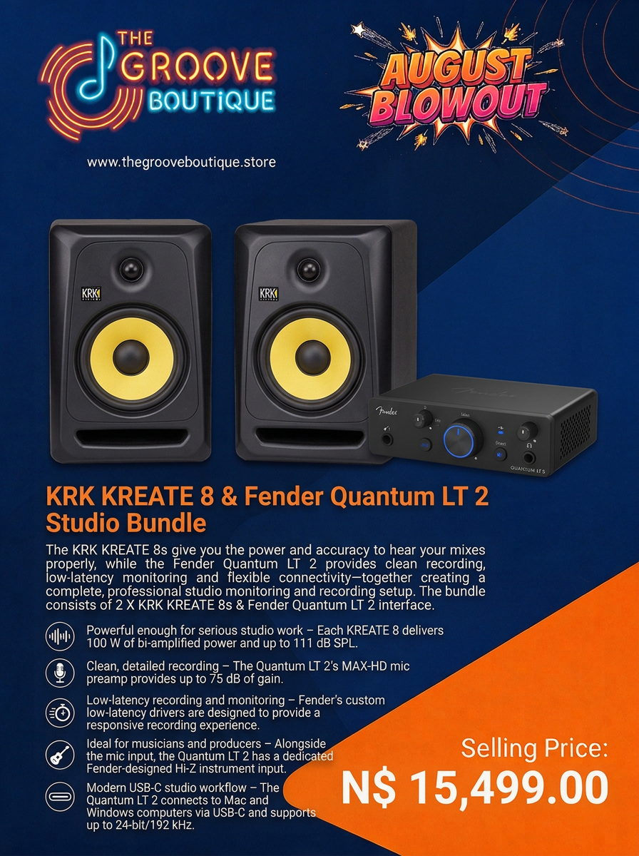 KRK KREATE 8 & Fender Quantum LT 2 Studio Bundle
