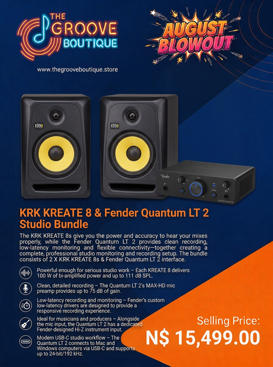 KRK KREATE 8 & Fender Quantum LT 2 Studio Bundle