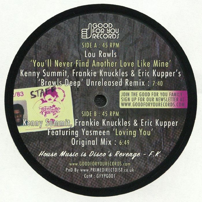 Lou Rawls / Kenny Summit / Frankie Knuckles / Eric Kupper - You'll Never Find Another Love Like Mine