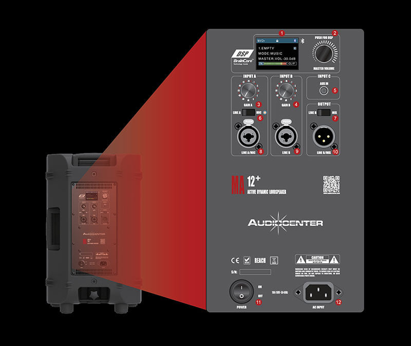 Audiocenter MA12+ Full-Range DSP Controlled Active Speaker