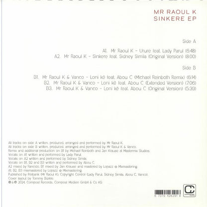 Mr Raoul K - Sinkere EP