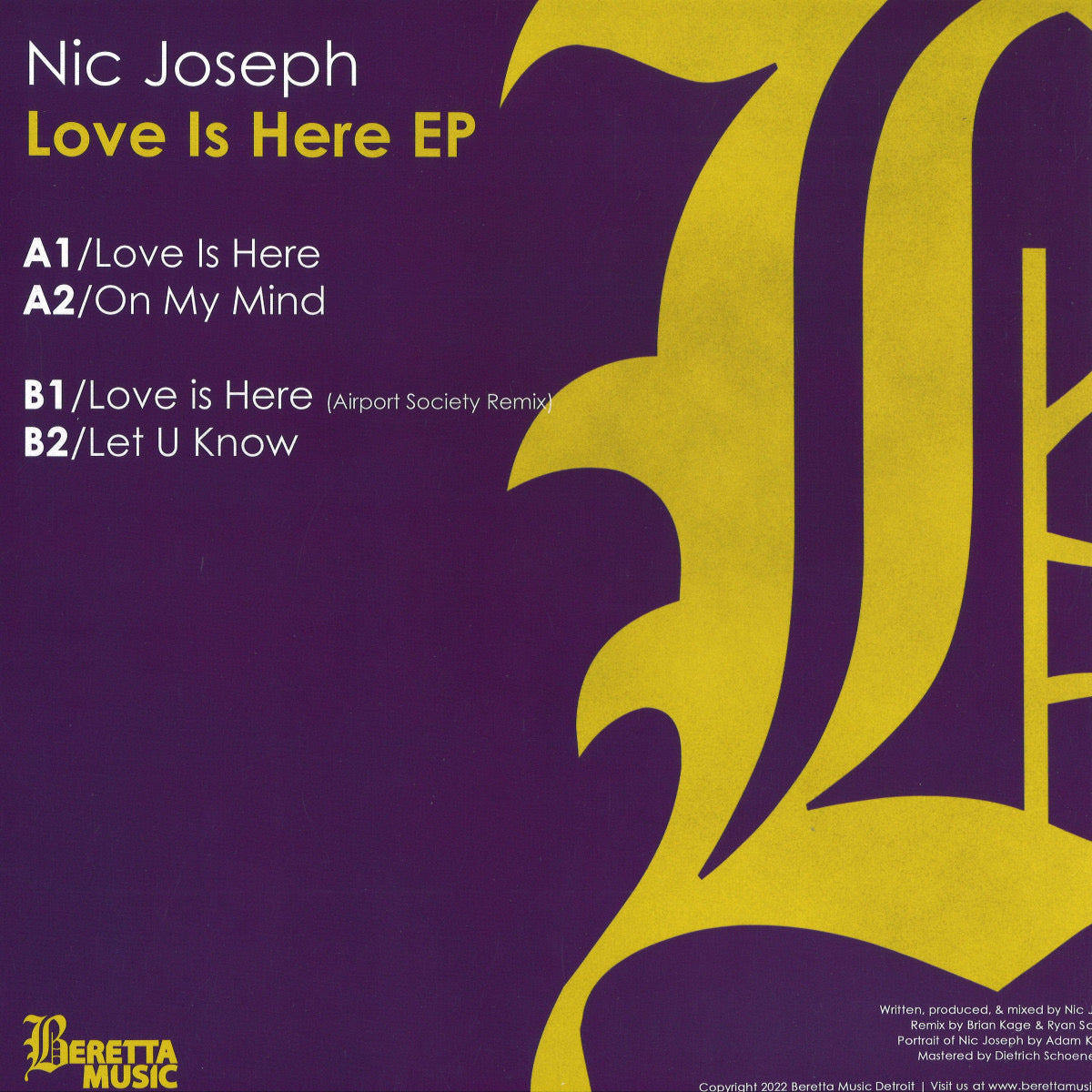 Nic Joseph - Love Is Here EP (Airport Society mix)