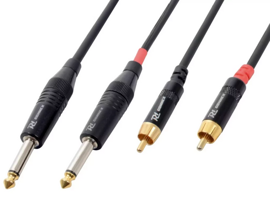 PDC CX74-6 2X 6.3mm MONO (M) 2X RCA MALE 6M
