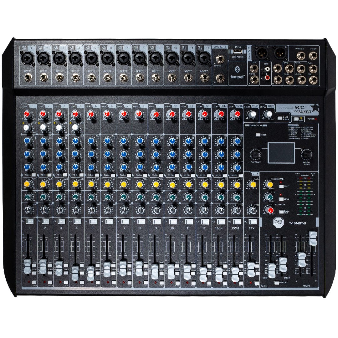 PowerWorks T-1804BT-U Analogue Mixer