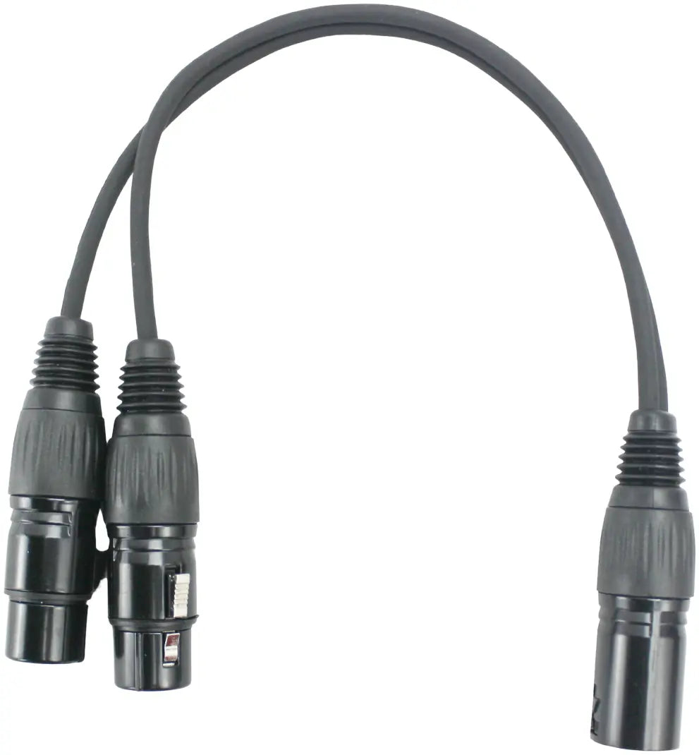 Pure Link Y Cable – XLR Male to 2 × XLR Female (30 cm)