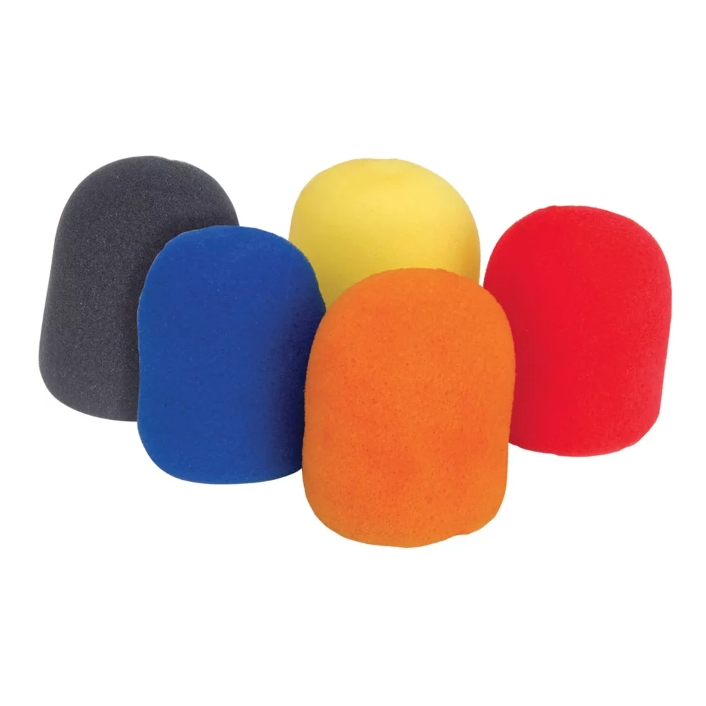 QTX – Microphone Windshields 35mm 5Pack Colour