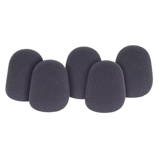 QTX – Microphone Windshields 35mm 5Pack Black