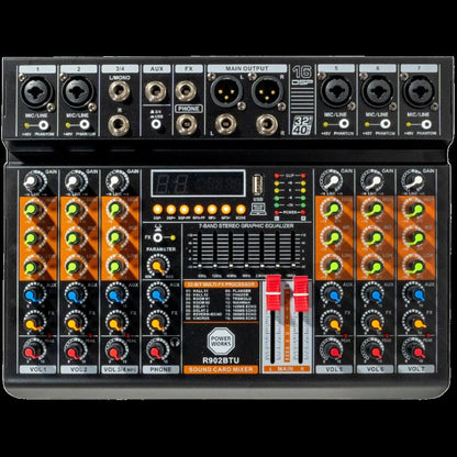 PowerWorks R902BT-USB 8-channel Analog Mixer