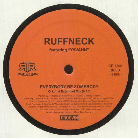 Ruffneck feat Yavahn - Everybody Be Somebody (reissue)