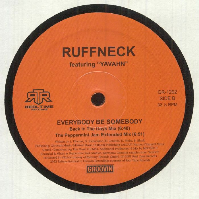 Ruffneck com Yavahn - Everybody Be Somebody (reedição)