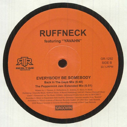 Ruffneck feat Yavahn - Everybody Be Somebody (reissue)