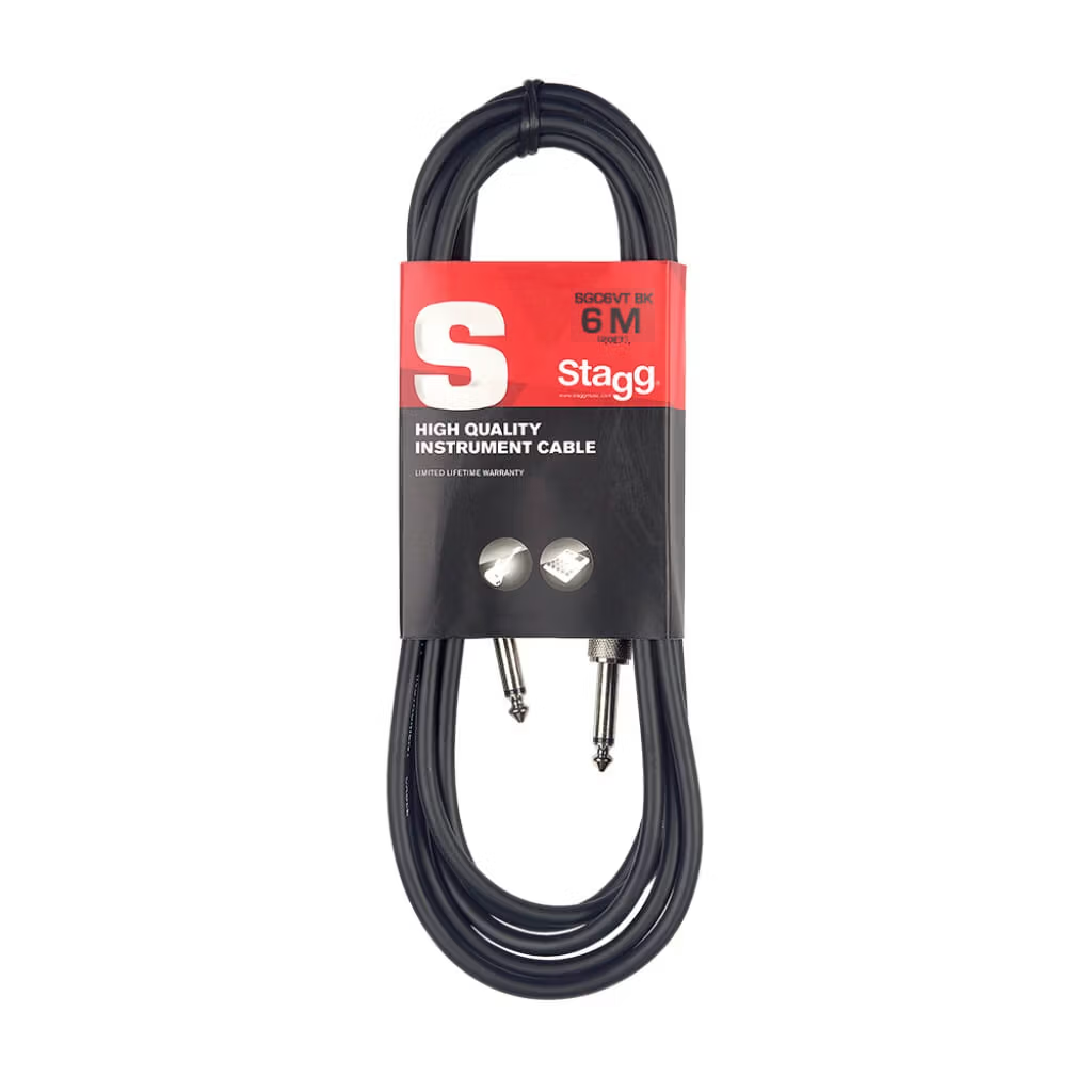 STAGG Standard Instrument Cable - Jack to Jack 6M