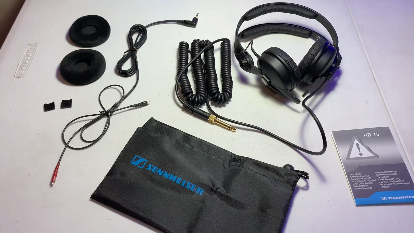 Sennheiser HD 25 PLUS Headphones With 3m Coiled Cable