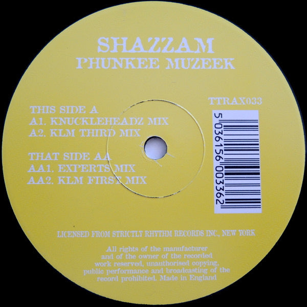 Shazzam ‎– Phunkee Muzeek