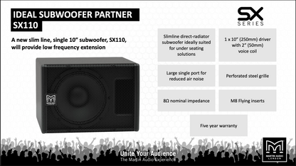 Martin Audio - SX110 Slimline Passiv-Subwoofer 1000 W Spitzenleistung